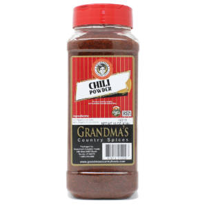 chili powder in spice bottle
